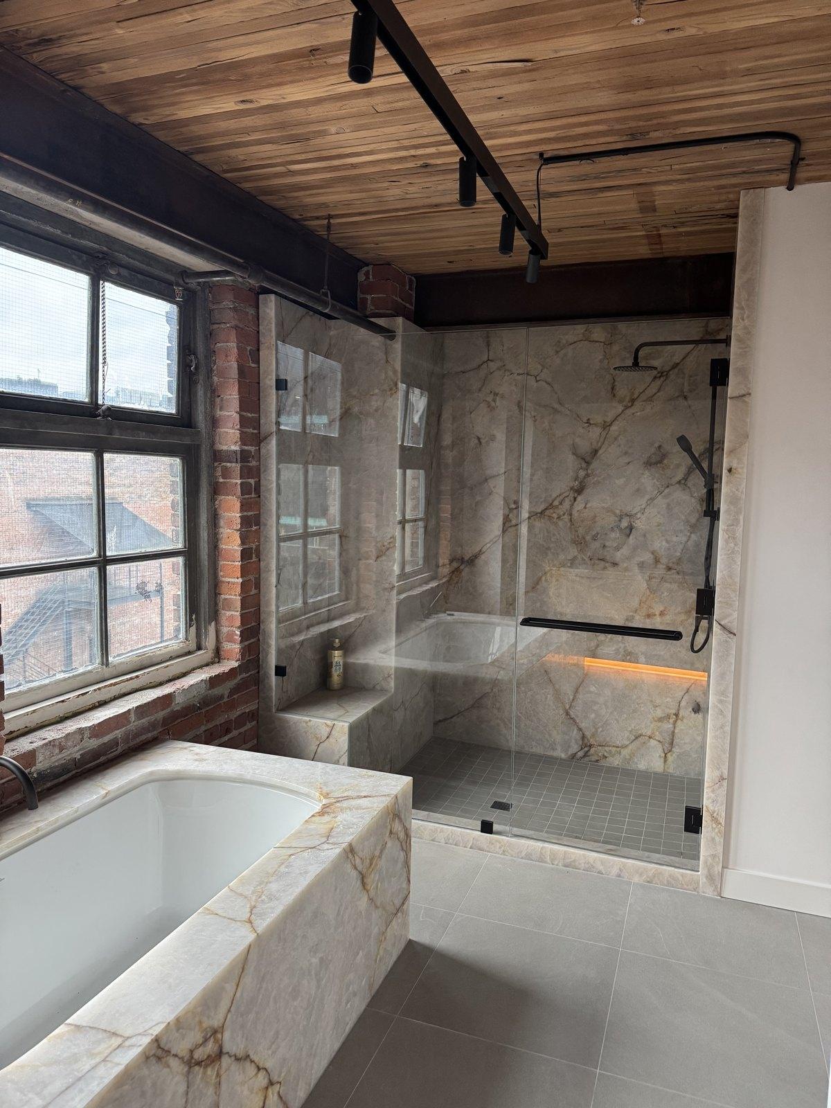 Brick loft ensuite
