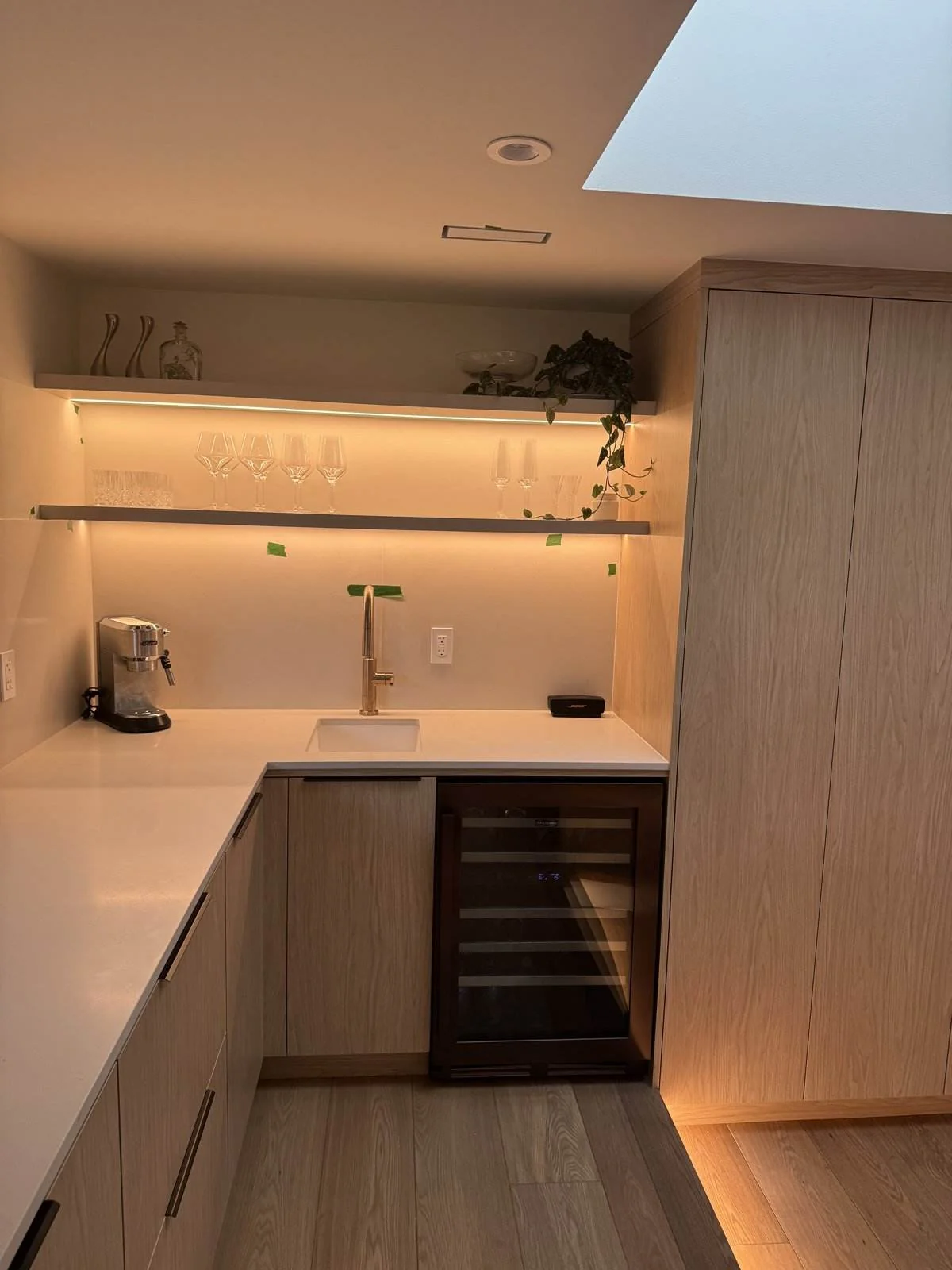 Custom built-in millwork and lighting on a North Vancouver renovation