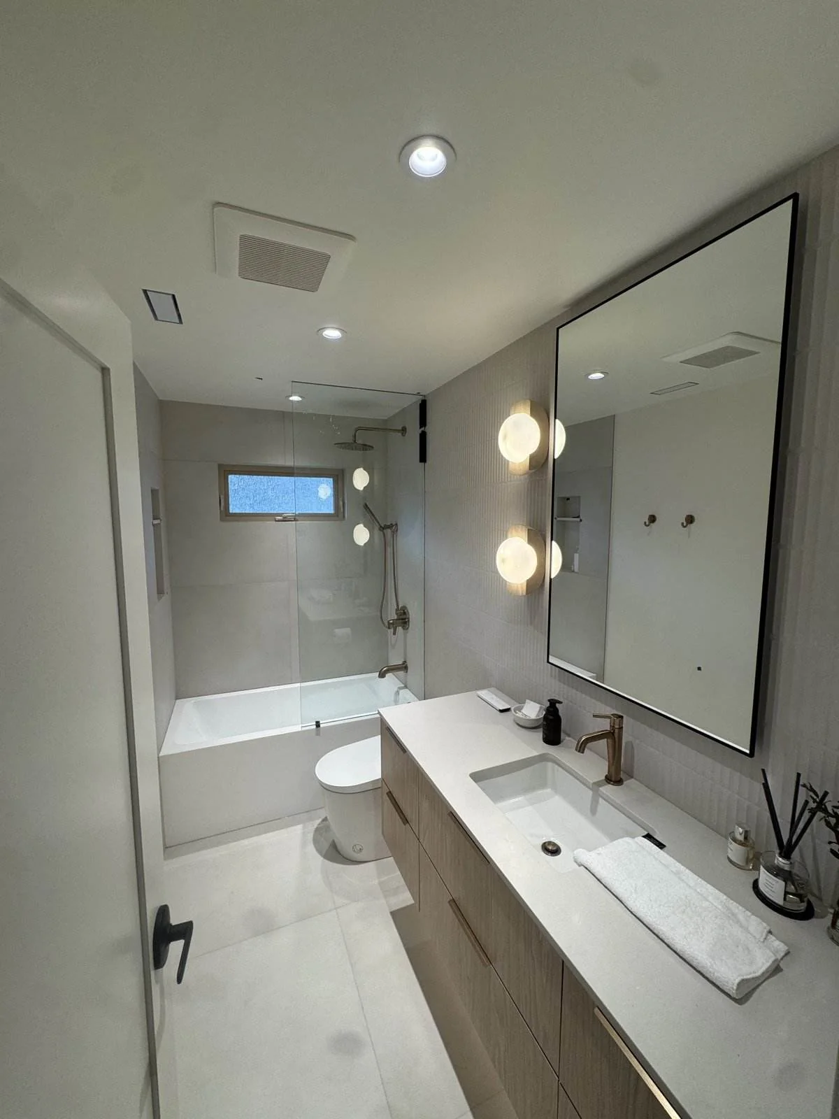 Renovated ensuite bathroom with walk-in shower, North Vancouver BC